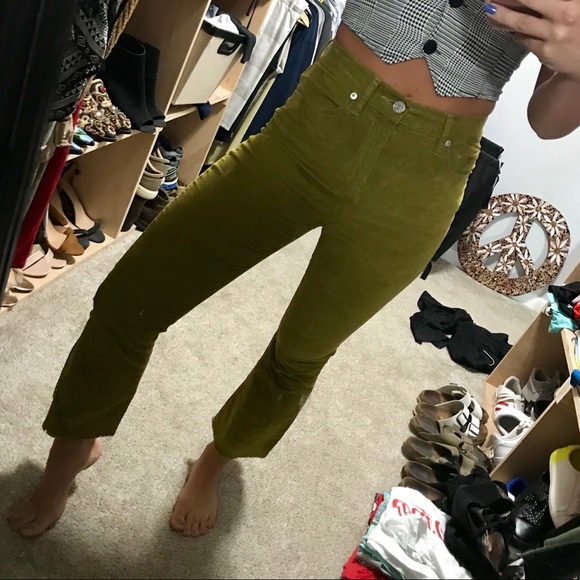 kick flare corduroy pants